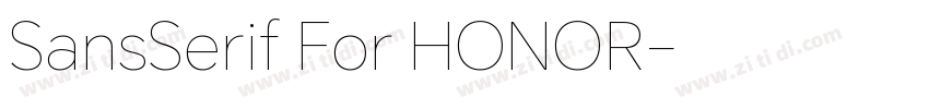 SansSerif For HONOR字体转换